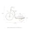 Glitzhome® 18" White Metal Tricycle Planter Stand with Solid Wood Tray
